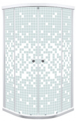 Ширма «Стандарт» 90 х 90 х 174,5 с мозаикой (1/4 круга, 2 места, белый)