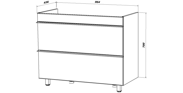 Тумба напольная Sanstar Фостер 100 белая под ум-к Фостер 100