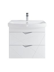 Тумба подвесная SanStar Линни 70 Без раковины для ванной комнаты, белая