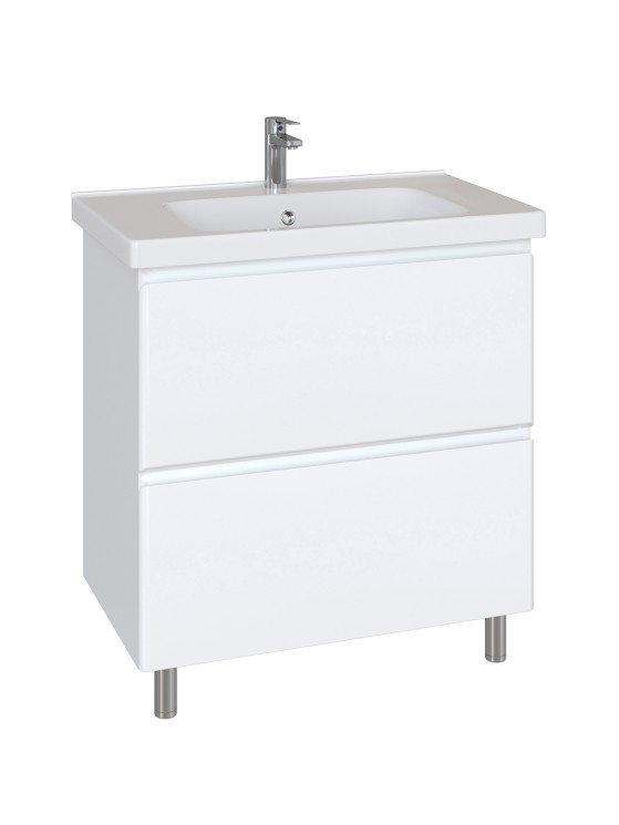 Тумба напольная Sanstar Arista 80 белая под ум-к Фостер 80 ВИТРИНА