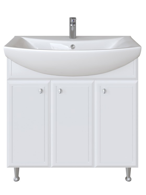 Тумба напольная Sanstar Афина 80 белая под ум-к Балтика 80 ВИТРИНА