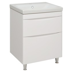 Тумба под раковину Runo под умывальник Moduo 60  Афина 60 00-00001169 с дверками, с ящиками