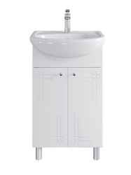 Тумба напольная Sanstar Июнь 50 белая с умывальником УЮТ 50