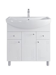 Тумба напольная Sanstar Июнь 80 белая под ум-к Балтика 80 ВИТРИНА