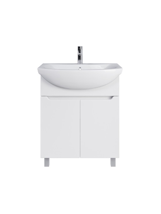 Тумба напольная Sanstar Лайн 70 белая под ум-к Балтика 70 ВИТРИНА