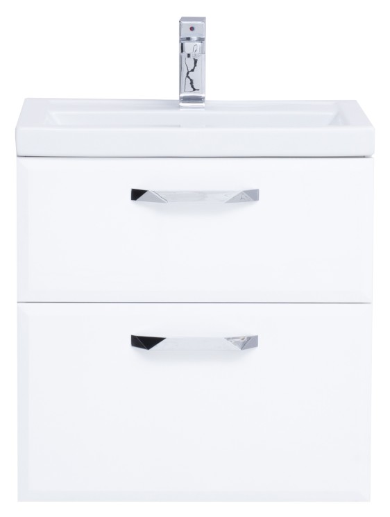 Тумба подвесная Sanstar Cristal 60 белая под ум-к Фостер 60