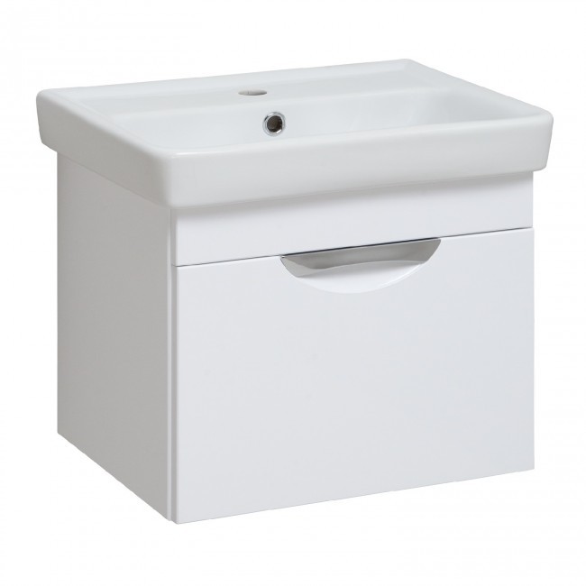 Тумба под раковину Runo Ибица 50 00000001046 подвесная Белая