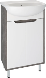 Тумба под раковину Runo железный камень под умывальник Уют 50 Эко 50 00-00001337 с дверками