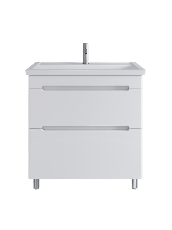 Тумба напольная SanStar Адель 80 Без раковины для ванной комнаты, белая (Фостер 800)