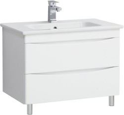 Тумба напольная Sanstar Smile 80 белая под ум-к ЭЙФОРИЯ 80 ВИТРИНА