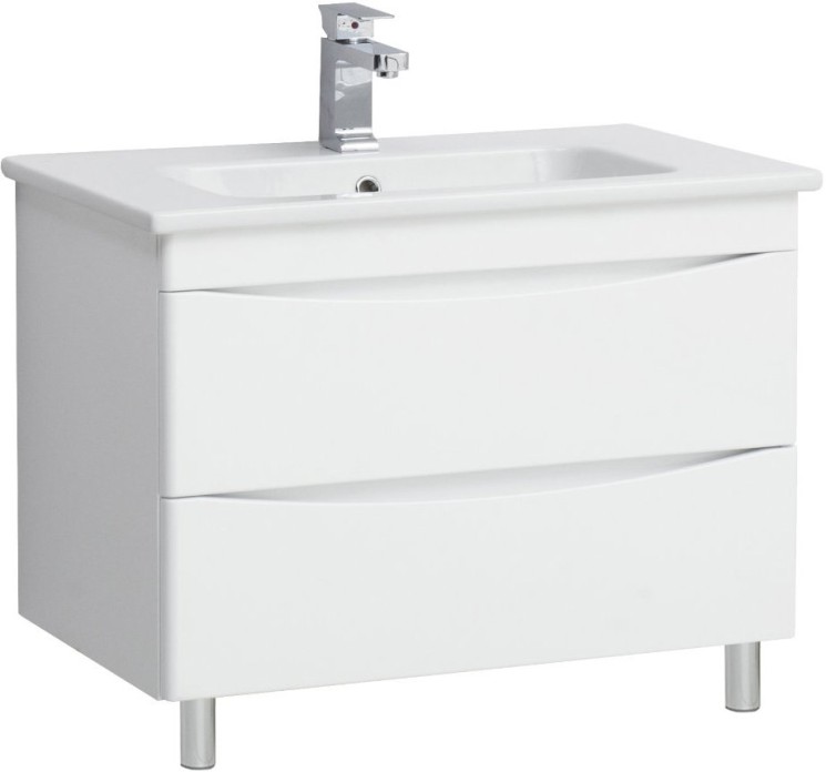 Тумба напольная Sanstar Smile 80 белая под ум-к ЭЙФОРИЯ 80 ВИТРИНА