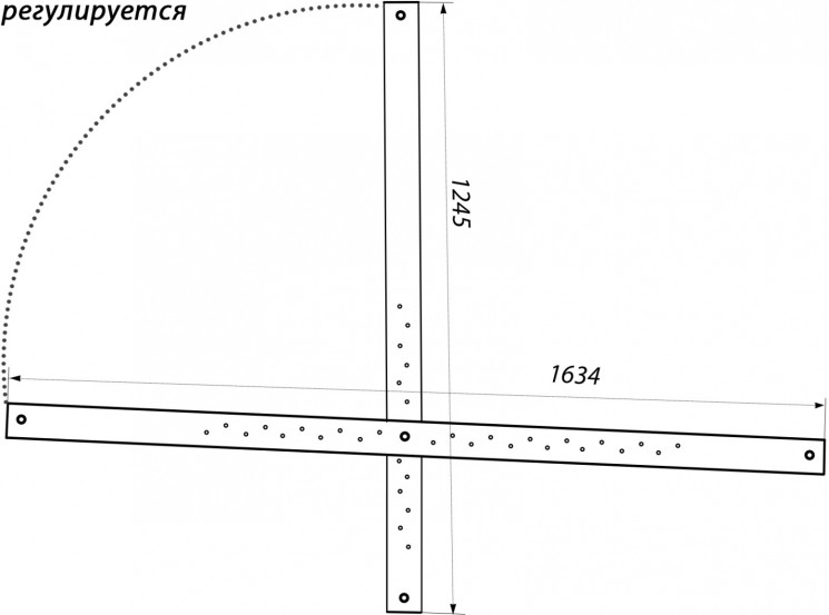 Каркас TRITON усиленный для угловых ванн 120-130 универ. 5 опор