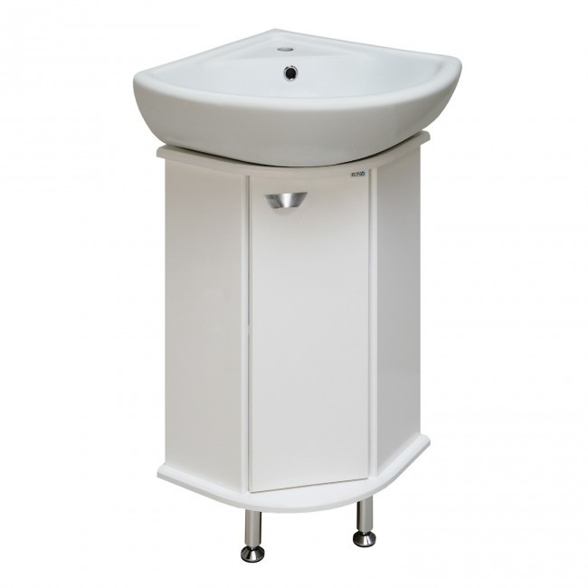 Тумба под раковину Runo угловая под умывальник Элегия  Браво 40 00000000947 с дверками