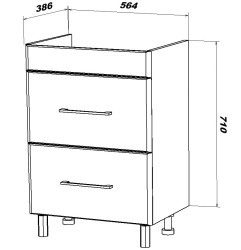 Тумба напольная Sanstar Sorento 60 под ум-к Фостер 60 ВИТРИНА