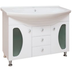 Тумба с умывальником RUNO Линда Люкс 105 (ум-к "Элегант 105)