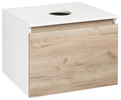 Тумба под раковину Runo крафт дуб Бари 60 00-00001374 с ящиками