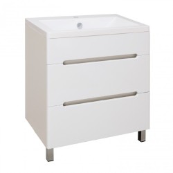 Тумба под раковину Runo напольная 2 ящика под умывальник Omega 75 Парма 75 00000001141 с ящиками