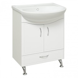 Тумба под раковину Runo под умывальник Уют 60 Севилья 60 00000000791 с дверками, с ящиками