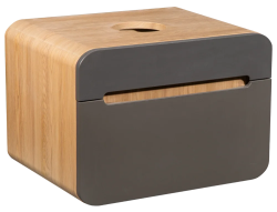 Тумба RUNO Ницца 60 дуб натуральный графит подвесная под накладной умывальник 00-00002123 с ящиками