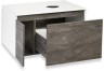 Тумба под раковину Runo железный камень Бари 80 00-00001379 с дверками, с ящиками