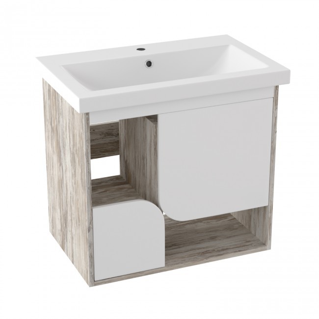 Тумба Руно Runo СИТИ 70 /подвесная/ с умывальником Como 70