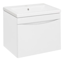 Тумба подвесная RUNO Афина 60 белая без умывальника Moduo 60