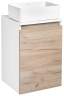 Тумба под раковину Runo крафт дуб Бари 40 00-00001372 с дверками