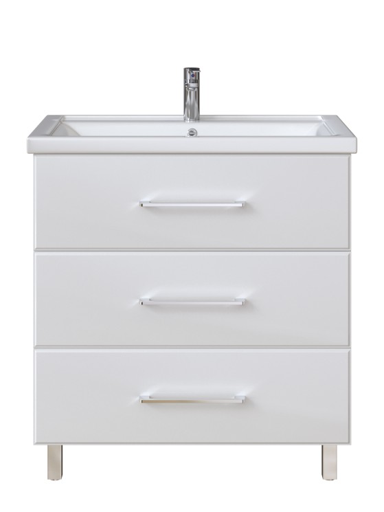 Тумба напольная Sanstar Марио 80 белая под ум-к Фостер 80