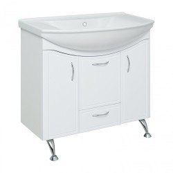 Тумба под раковину Runo под умывальник Стиль 85 Севилья 85 00000000597 с дверками, с ящиками