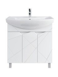 Тумба напольная SanStar Каскад 80 Без раковины для ванной комнаты, белая