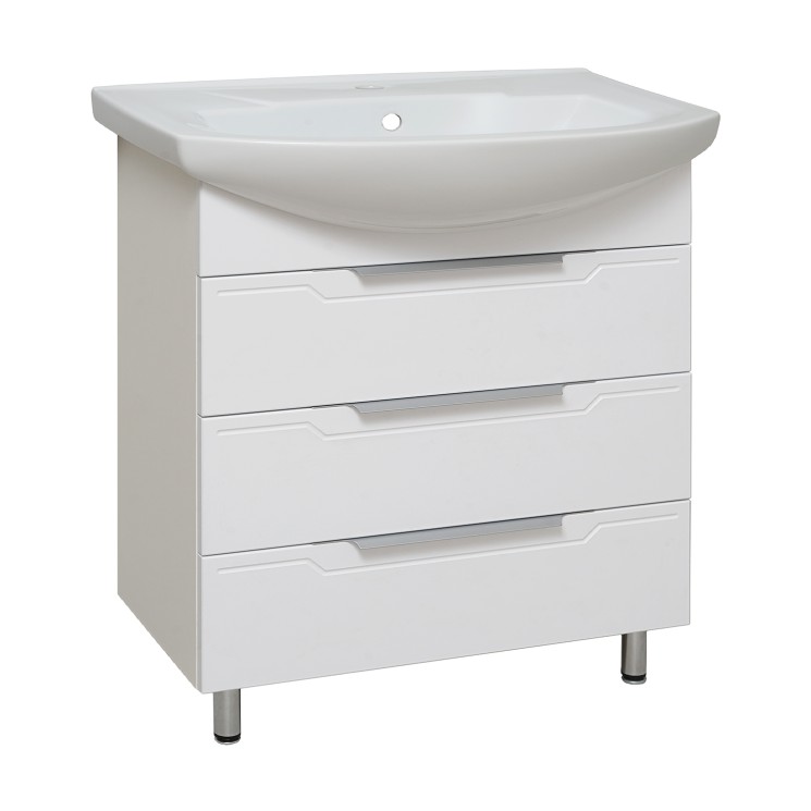 Тумба под раковину Runo под умывальник Элеганс 75 Верона 75 00000001146 с ящиками