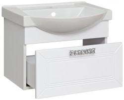 Тумба под раковину Runo подвесная под умывальник Элеганс 55 Монро 55 00-00000458 с ящиками