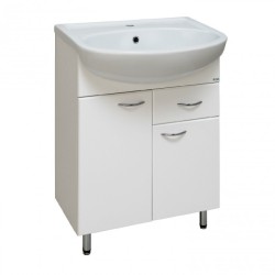 Тумба под раковину Runo 1 ящик под умывальник Уют 60 Уют 60 00000000501 с дверками, с ящиками