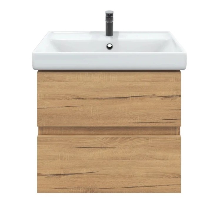 Тумба подвесная SanStar Lavanti 50 Без раковины для ванной комнаты Дуб вотан