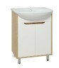 Тумба под раковину Runo лиственница-белый под умывальник Уют 60 Эко 60 00-00001832 с дверками