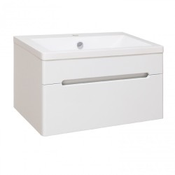 Тумба под раковину Runo подвесная 1 ящик под умывальник Omega 75 Парма 75 00000001140 с ящиками