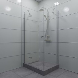 Душевая ширма TRITON Брава-Хром 120х80 прямоугол/2 места/КС92 М1/КС92 М2