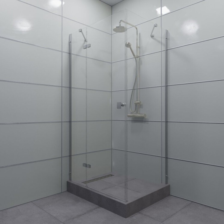 Душевая ширма TRITON Брава-Хром 120х80 прямоугол/2 места/КС92 М1/КС92 М2