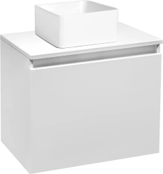 Тумба Runo Бари 50 белая под накладной умывальник 00-00001472 с ящиками