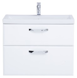 Тумба подвесная Sanstar Cristal 80 белая под ум-к Фостер 80