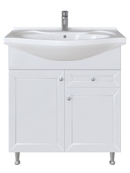 Тумба напольная SanStar Бриз 75 Без раковины для ванной комнаты, белая