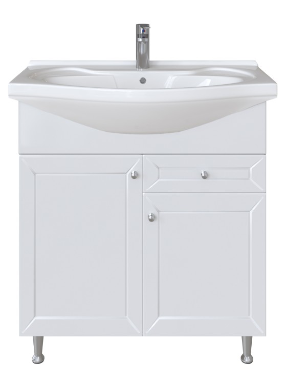 Тумба напольная SanStar Бриз 75 Без раковины для ванной комнаты, белая