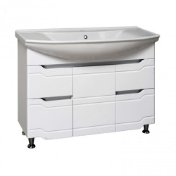 Тумба под раковину Runo под умывальник Стиль 105 Стиль 105 00000001118 с дверками, с ящиками