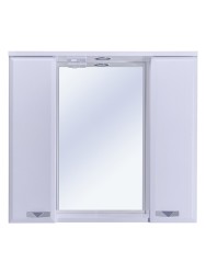 Зеркальный шкаф Sanstar Cristal 80  2/дв, белый