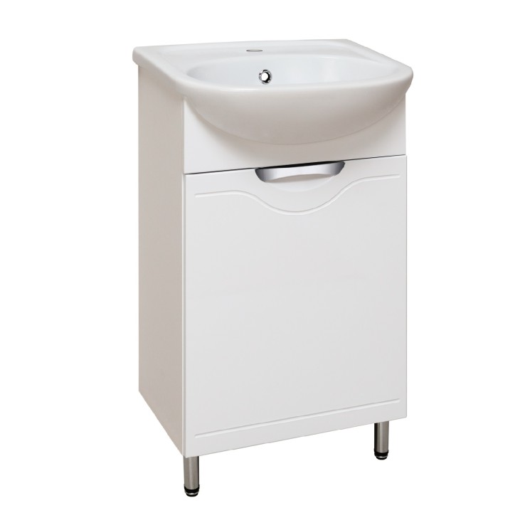 Тумба под раковину Runo под умывальник Уют 50 Фортуна 50 00000001135 с дверками