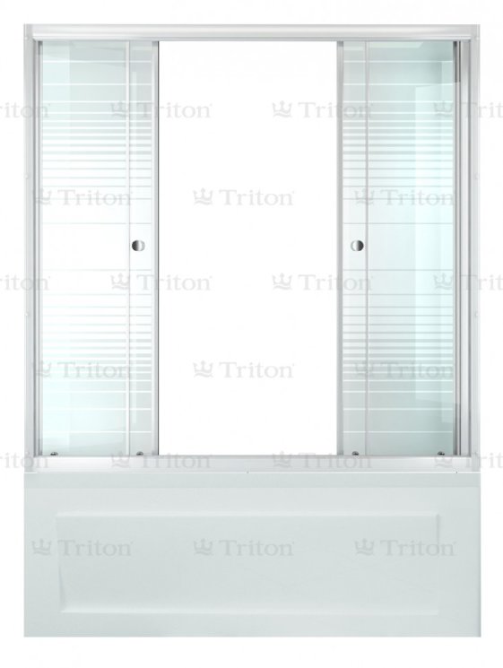 Штора Triton с 2 дверьми 1500 (полосы, белый)