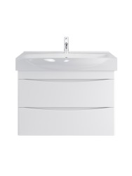 Тумба подвесная SanStar Smile 85 Без раковины для ванной комнаты, белая