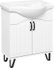 Тумба под раковину Runo белая под умывальник Классик 65  Марсель 65 00-00001200 с дверками