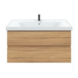 Тумба подвесная SanStar Lavanti 100 Без раковины для ванной комнаты Дуб вотан