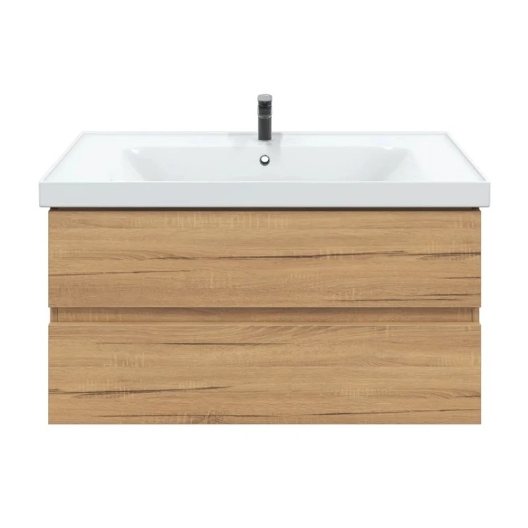 Тумба подвесная SanStar Lavanti 100 Без раковины для ванной комнаты Дуб вотан